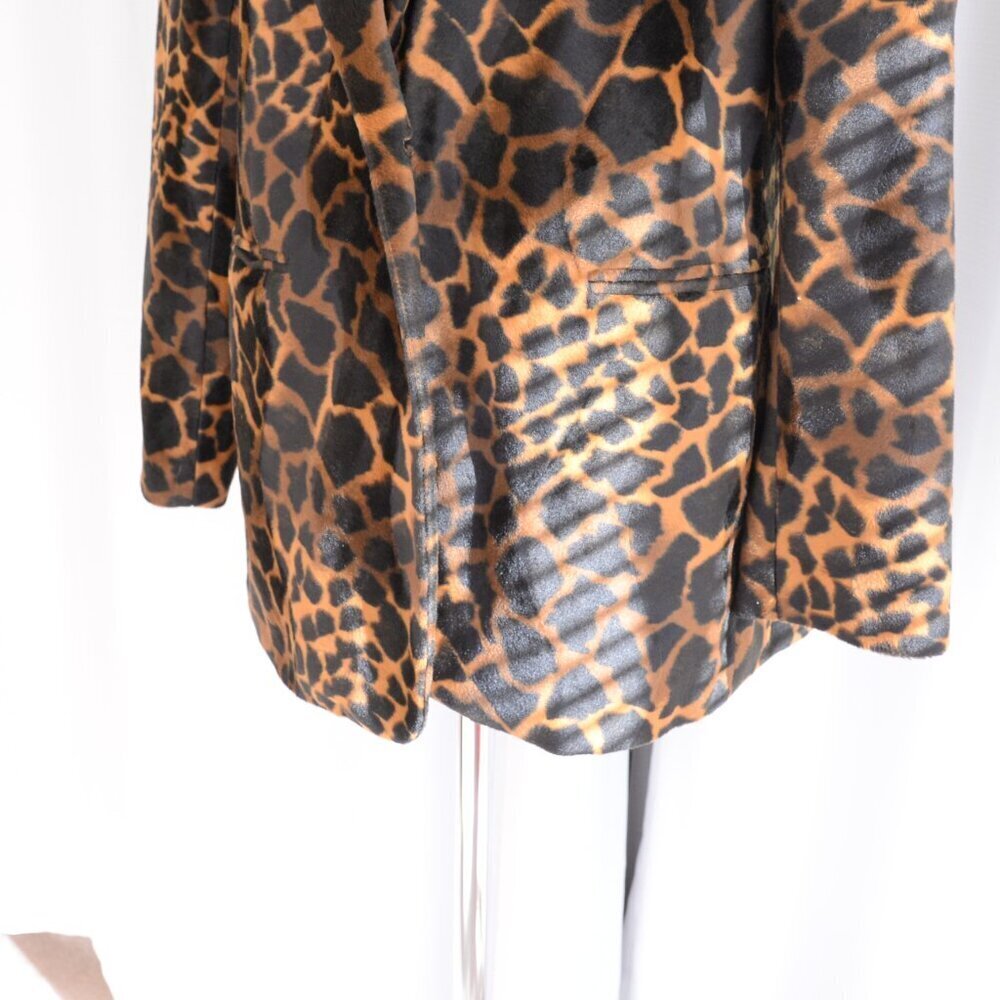 Vintage Animal Print Faux Fur Leopard Cheetah Coat Jacket Sz L/XL - Picture 7 of 8